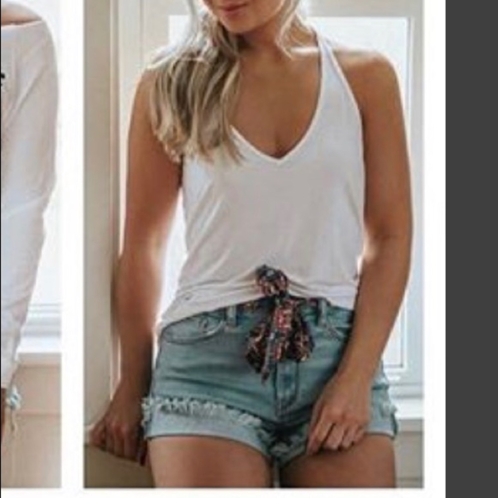 Denim shorts with super cute belt